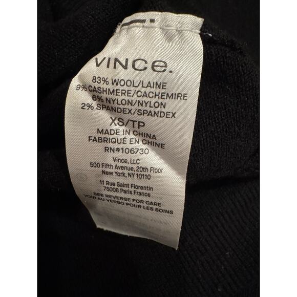 Vince Black Wool & Cashmere Crewneck Sweater - XS - Picture 4 of 5